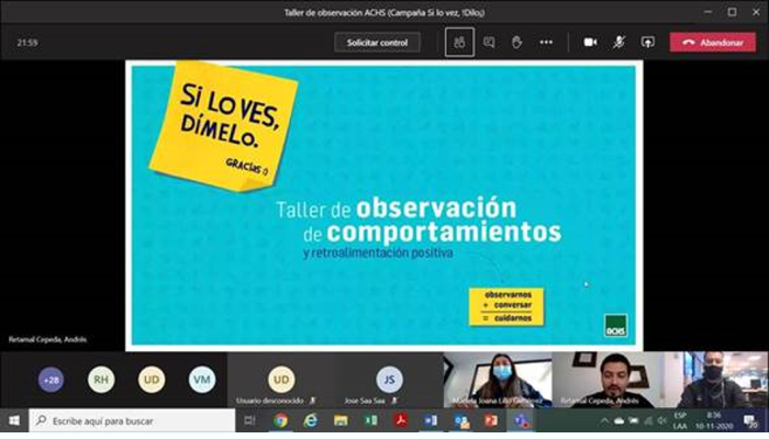 La ACHS y Colbún implementan campaña preventiva “Si lo ves, dímelo” La ACHS y Colbún implementan campaña preventiva “Si lo ves, dímelo”