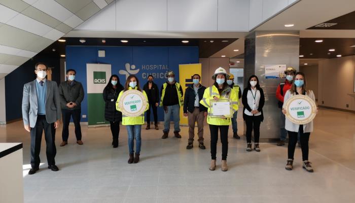 La Asociación Chilena de Seguridad entrega Sello COVID-19 a la obra del Hospital de Curicó de la constructora OHLA La Asociación Chilena de Seguridad entrega Sello COVID-19 a la obra del Hospital de Curicó de la constructora OHLA