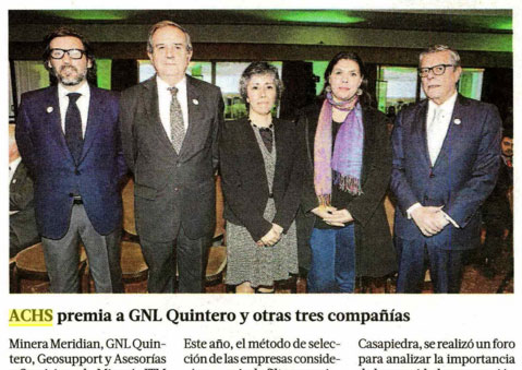 ACHS premia a empresas afiliadas líderes en seguridad ACHS premia a empresas afiliadas líderes en seguridad