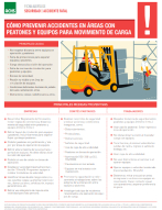 Cómo prevenir accidentes en áreas con peatones y equipos para movimiento de carga