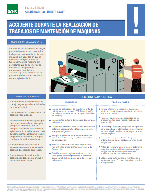 Accidente durante la realización de trabajos de mantención de máquinas