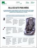 Silla de autos para niños desactualizado