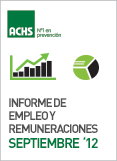 Informe de Empleo y Remuneraciones ACHS Septiembre 2012 Informe de Empleo y Remuneraciones ACHS Septiembre 2012