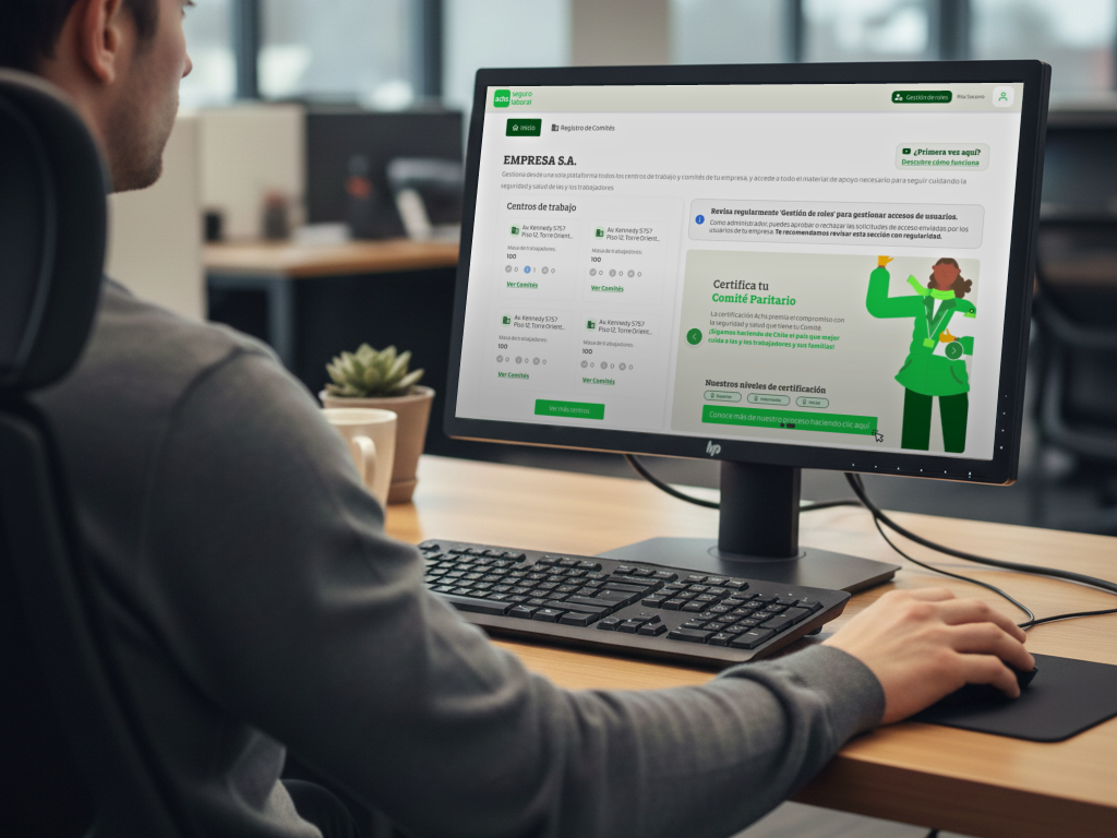 Trabajadores cuidando trabajadores: la plataforma Achs que transforma a los Comités Paritarios