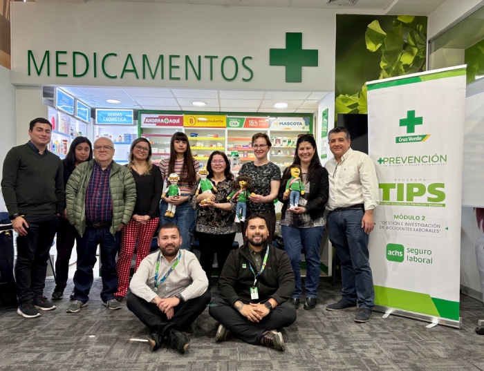 Cruz Verde fortalece la gestión preventiva de sus jefaturas a través del programa TIPS 2 de Achs Seguro Laboral